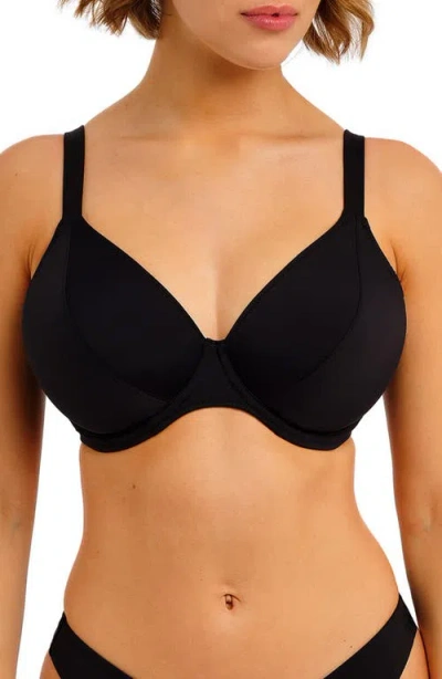 Freya Jewel Cover Underwire Bikini Top In Black