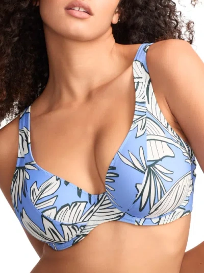 Freya Mali Beach High Apex Bikini Top In Cornflower