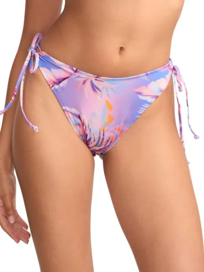 Freya Miami Sunset Side Tie Bikini Bottom In Cassis