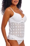 Freya Nomad Nights Underwire Plunge Tankini Top In White