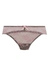 Freya Offbeat Decadence Galloon Lace Briefs In Grey/pink