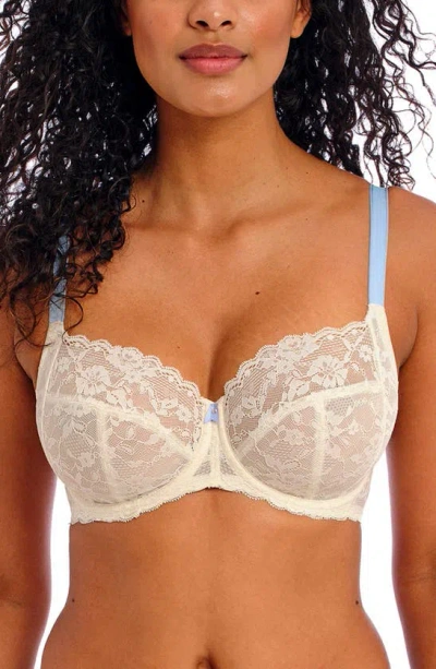 Freya Offbeat Underwire Side Support Bra In Something Blue