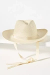 Freya Palmetto Embroidered Straw Rancher