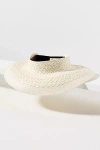 Freya Redwood Wide Straw Visor In White