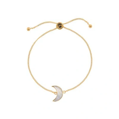 Freya Rose Moon Adjustable Bracelet In Gold