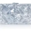 Freya Rose Women's Athena Mother Of Pearl Bag Grey In Pale Blue