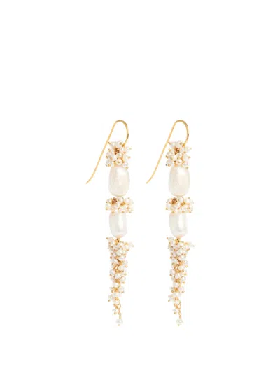Freya Rose Baroque Long-drop-design Earrings In Gold