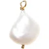 Freya Rose Baroque Pearl Pendant In White