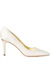 Freya Rose Chelsea Pointed Toe Pearl Heel In White