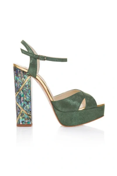 FREYA ROSE FREYA ROSE CHER VERDE ANKLE STRAP PEARL HEEL SANDAL