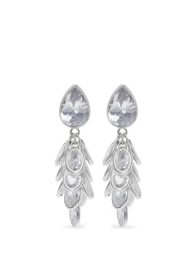 Freya Rose Crystal Drop Earrings In Metallic