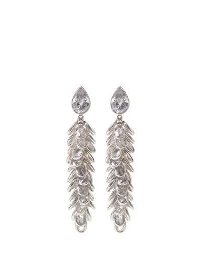 Freya Rose Crystal Long Drops Earrings In Metallic