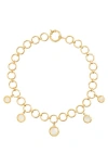 Freya Rose Forged Circular Necklace, Gold In Gold