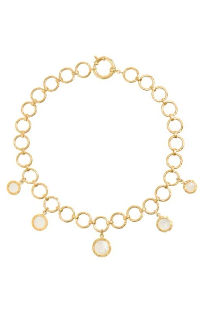Freya Rose Forged Circular Necklace, Gold