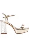 Freya Rose Gigi Block-heel Sandals In Neutral