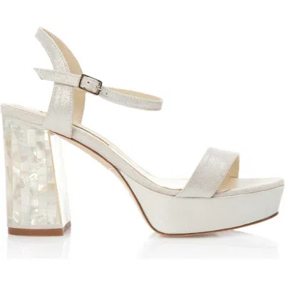 FREYA ROSE FREYA ROSE GIGI IVORY ANKLE STRAP PEARL HEEL SANDAL