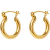Freya Rose Gold Mini Hoops In Gold