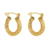 Freya Rose 'woven For Women' Mini Hoops In Gold