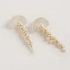 Freya Rose Hakuro Mother Of Pearl And Pearl Long Drops In Silver