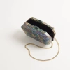 Freya Rose Jaya Green  Clutch Bag In Iridescent Green Hue