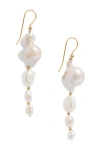 Freya Rose Large Baroque Pearl Drops Earings In Gold