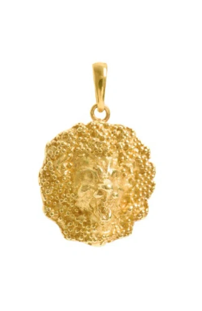 Freya Rose Lion Pendant In Gold