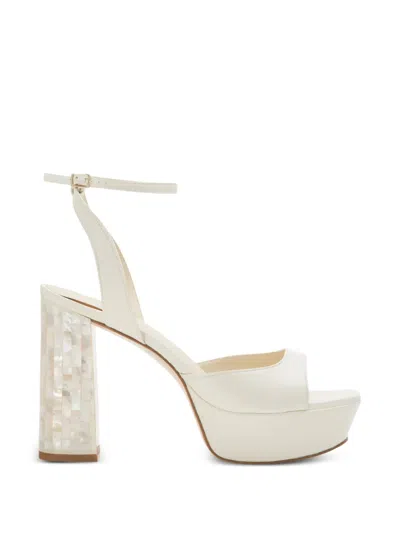 Freya Rose Margot Ankle-strap Platform Sandals In White