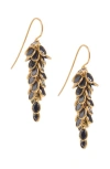 Freya Rose Gold And Black Midi Crystal Drop Earrings In Gold And Black