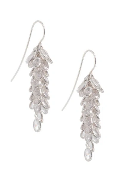 Freya Rose Crystal Silver Earrings In Pink