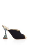 Freya Rose Mimi Noir Pearl Heel Sandal In Noir