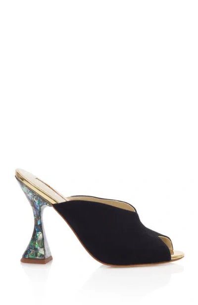 Freya Rose Mimi Noir Pearl Heel Sandal