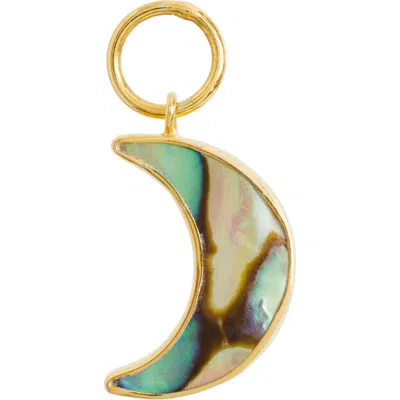 Freya Rose Moon Paua Pendant In Multi
