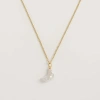 Freya Rose Moon Pearl Necklace Gold Plated In Gold
