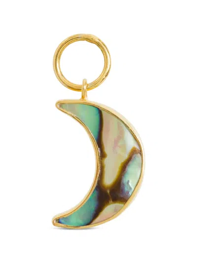 Freya Rose Moon Pendant In Metallic