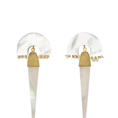 Freya Rose Myla Ivory Earrings In White