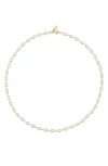 Shop Freya Rose Oval Crystal Framed Necklace In Gold