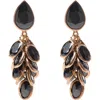 Freya Rose Women's Petite Black & Rose Gold Crystal Drops In Gold
