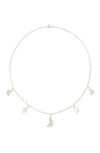 FREYA ROSE FREYA ROSE PETITE MOON NECKLACE, SILVER