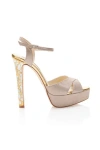 Freya Rose Women's Neutrals / Gold Rose In Bloom Gold In Taupe