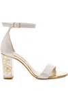 Freya Rose Rozu Ankle-strap Heeled Sandals In White