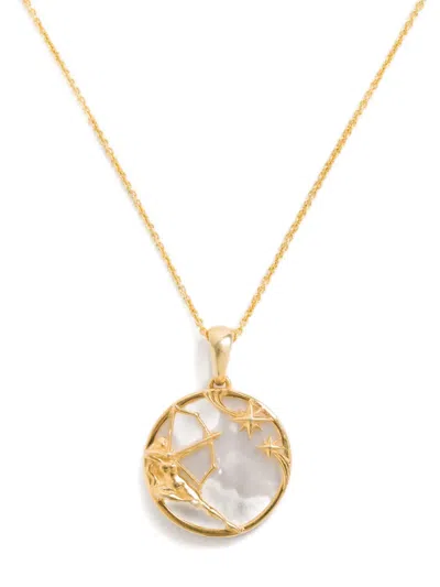 Freya Rose Sagittarius Star-sign Necklace In Gold