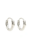 Freya Rose Silver Huggies Earrings In Silver