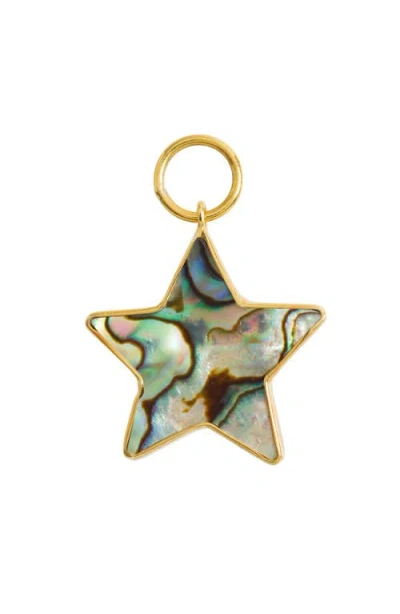 Freya Rose Star Paua Pendant In Gold