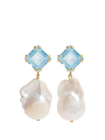 Freya Rose Topaz Baroque Drops Earrings In Brown