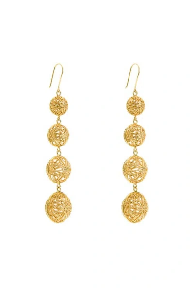 Freya Rose Turquoise Mountain Ava Earrings In Gold