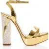 Freya Rose Women's Gold / White Tyra Couture Heels In Gold