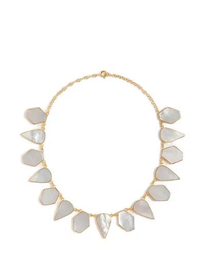 Freya Rose Warrioress Mother-of-pearl Pendant Necklace In Blue