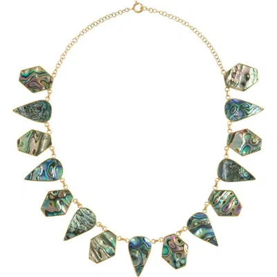 Freya Rose Warrioress Paua Necklace In Green