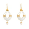 Freya Rose Women's White / Gold Warrioress Sunrise Earrings In Gold