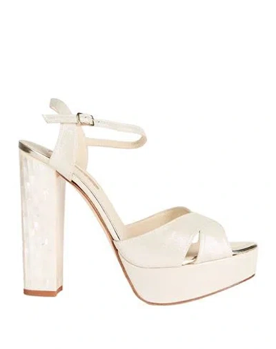 Freya Rose Woman Sandals Beige Size 7 Leather